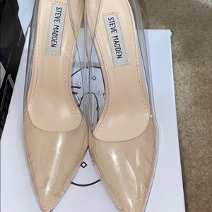 Steve Madden clear heels